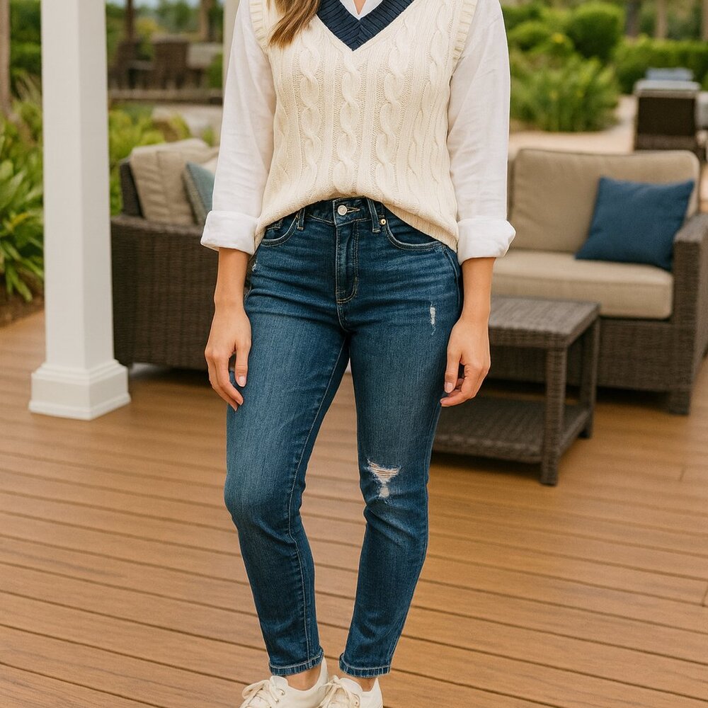 Juicy‎ Couture Jeans Women 4 Skinny Distressed Preppy Casual Vintage Y2K Classic